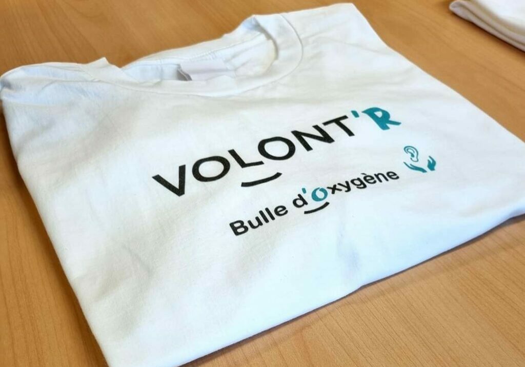 t-shirt bulle d'oxygène plié